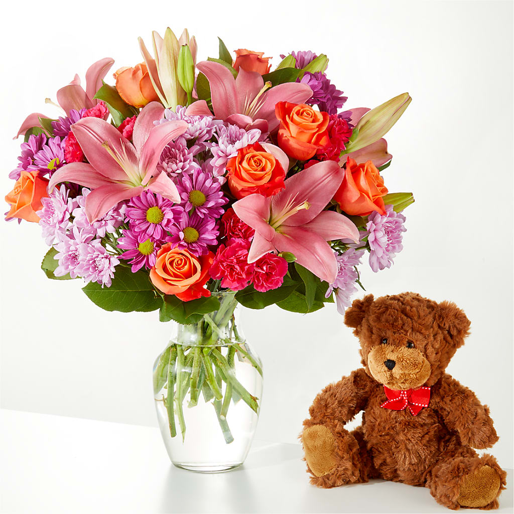 One and Only Bouquet and Bear Bundle – C & C SENSATIONS, Waynesboro VA