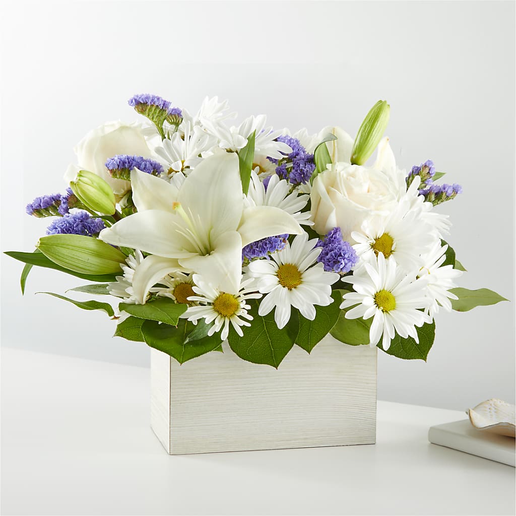 Beyond Blue Box Bouquet – C & C SENSATIONS, Waynesboro VA