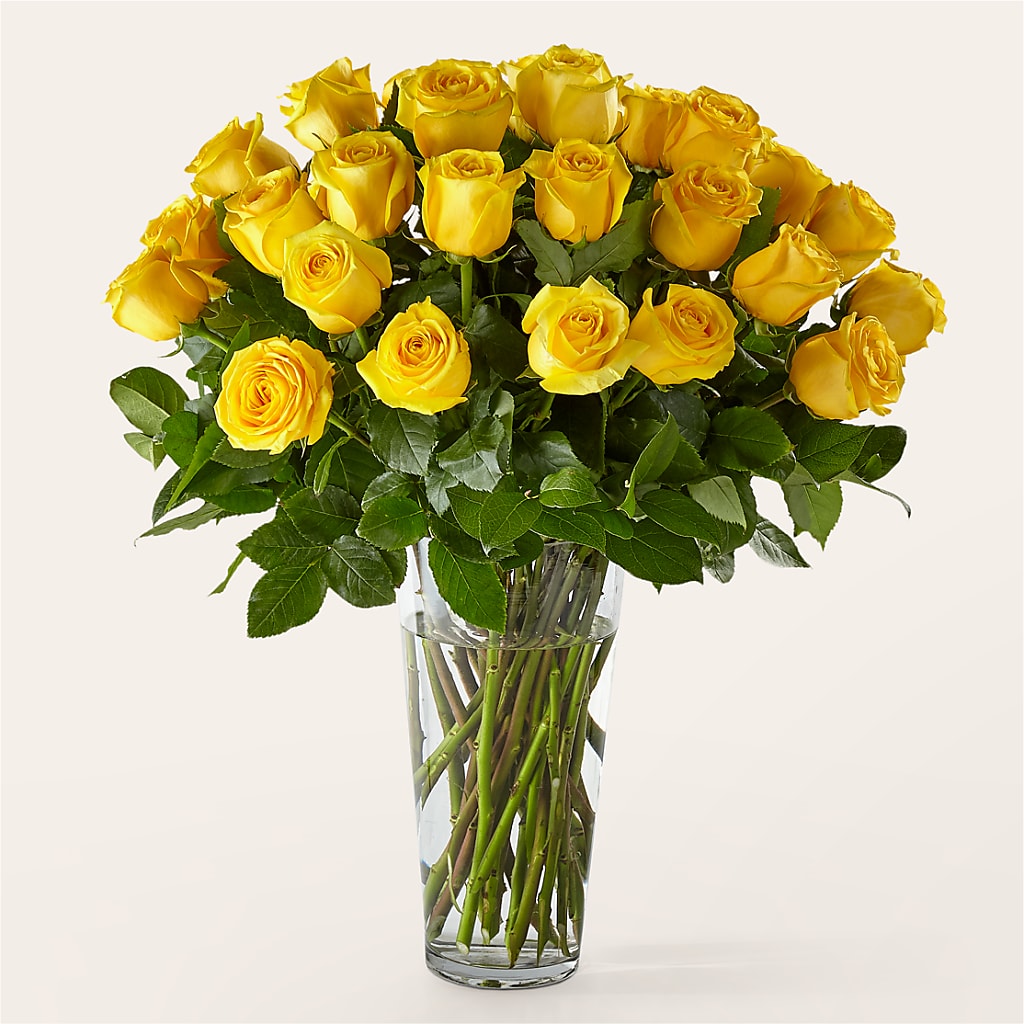 Long Stem Yellow Rose Bouquet – C & C SENSATIONS, Waynesboro VA
