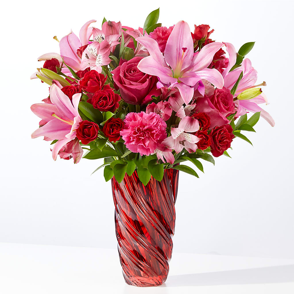 In Love Bouquet with Luxe Swirl Vase – C & C SENSATIONS, Waynesboro VA