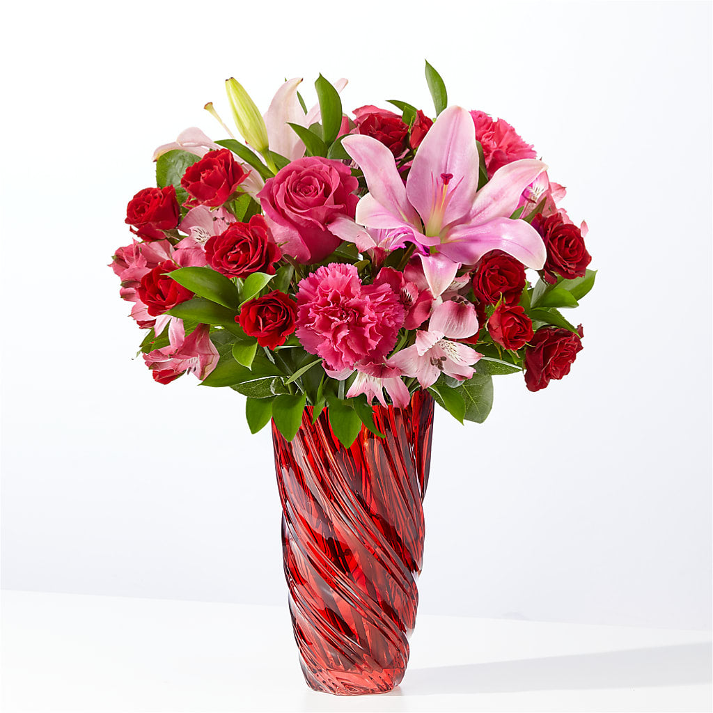 In Love Bouquet with Luxe Swirl Vase – C & C SENSATIONS, Waynesboro VA