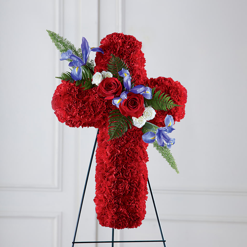 Faithful Hero Floral Cross – C & C SENSATIONS, Waynesboro VA