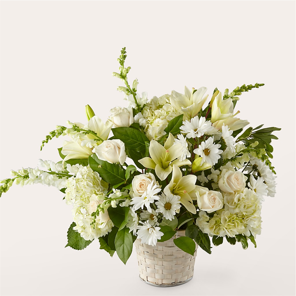 Ivory Elegance Floral Basket – C & C SENSATIONS, Waynesboro VA