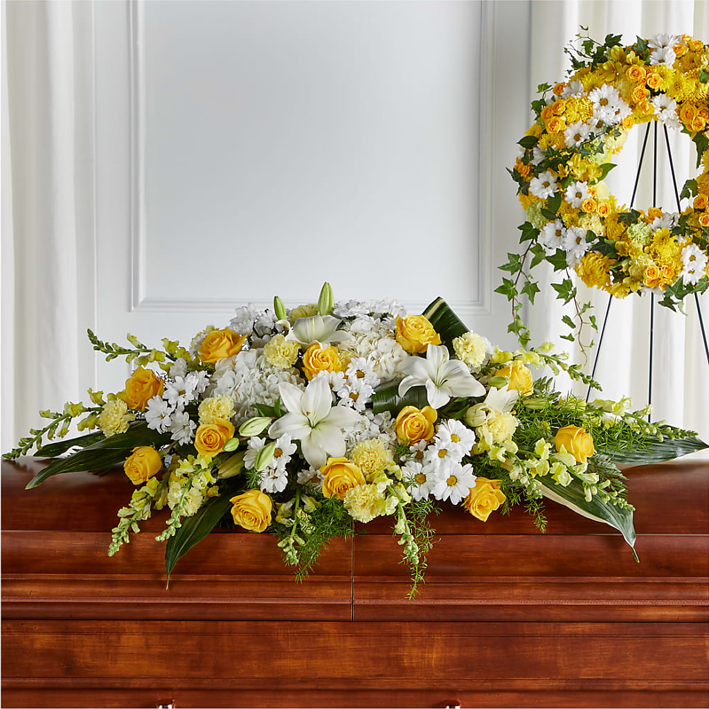 Golden Harmony Casket Spray – C & C SENSATIONS, Waynesboro VA