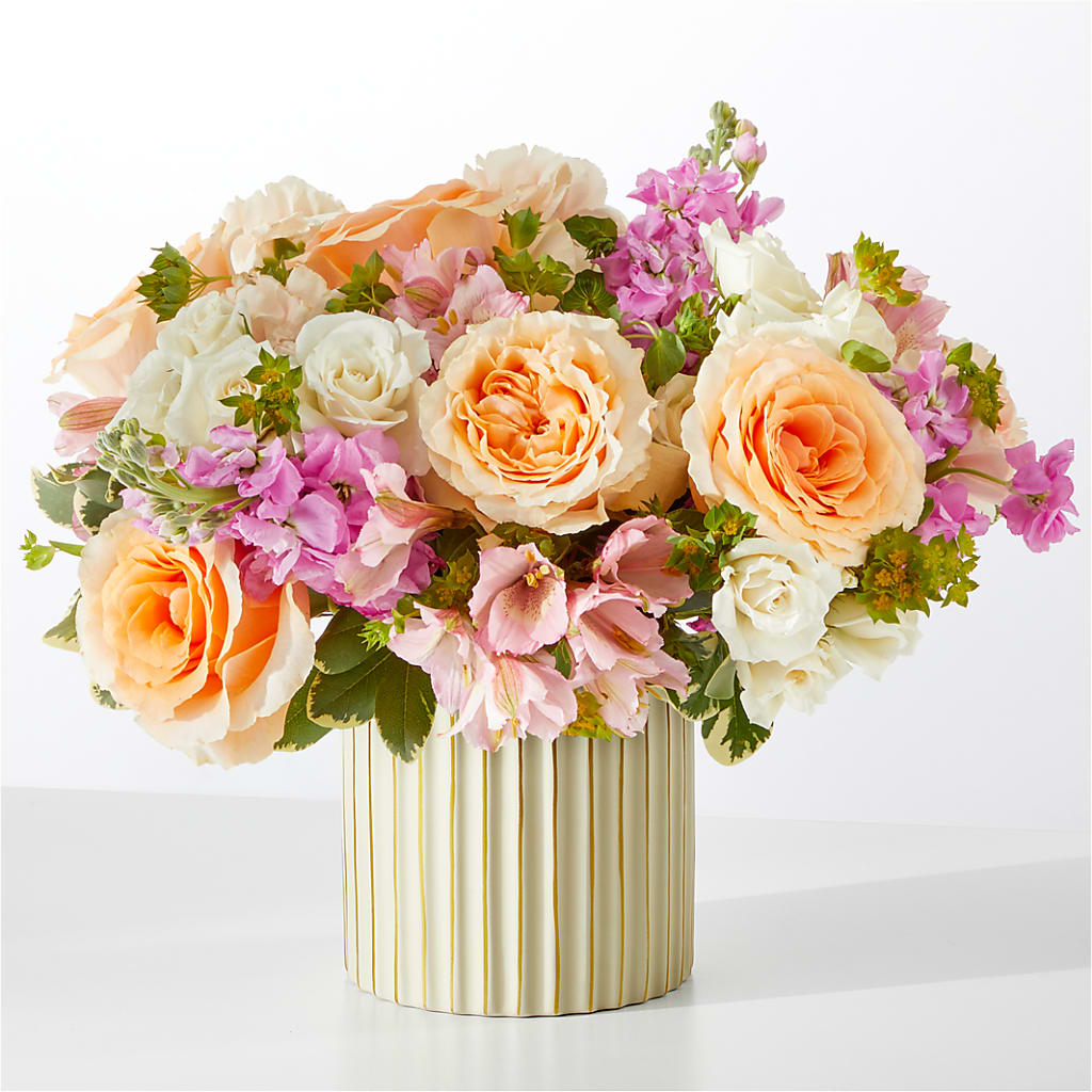 Paradise Bouquet with Ivory Vase – C & C SENSATIONS, Waynesboro VA