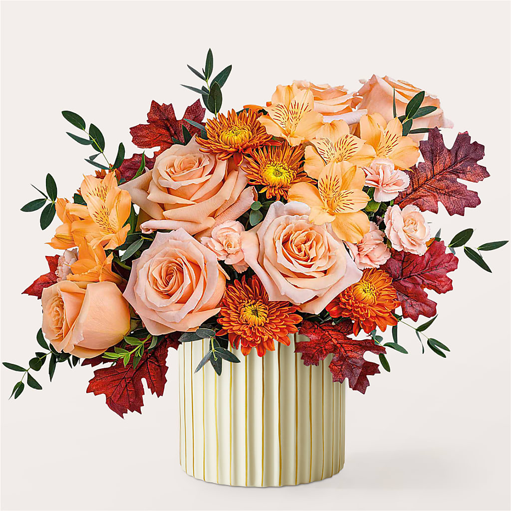 Spiced Latte Bouquet with Ivory Vase – C & C SENSATIONS, Waynesboro VA