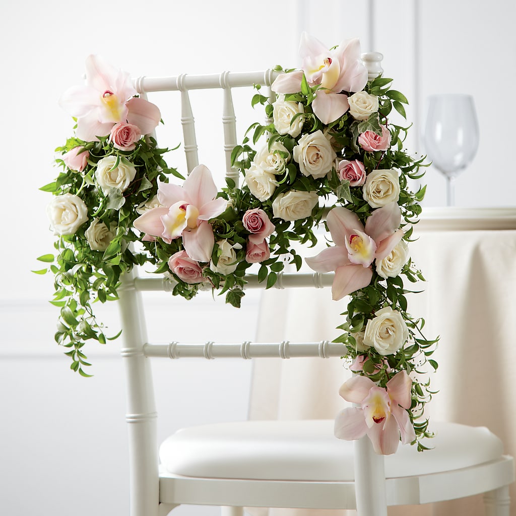 Orchid Rose Chair Décor – C & C SENSATIONS, Waynesboro VA