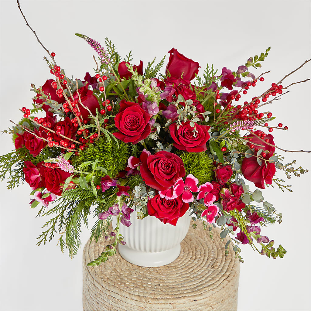Big Red Bow Bouquet – C & C SENSATIONS, Waynesboro VA