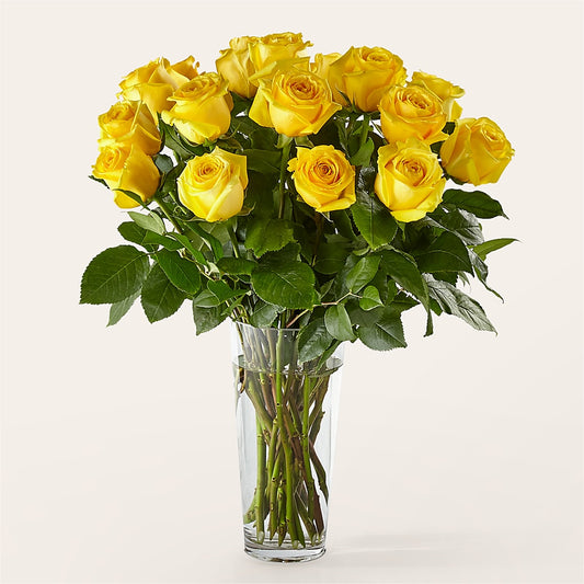 Long Stem Yellow Rose Bouquet – C & C SENSATIONS, Waynesboro VA