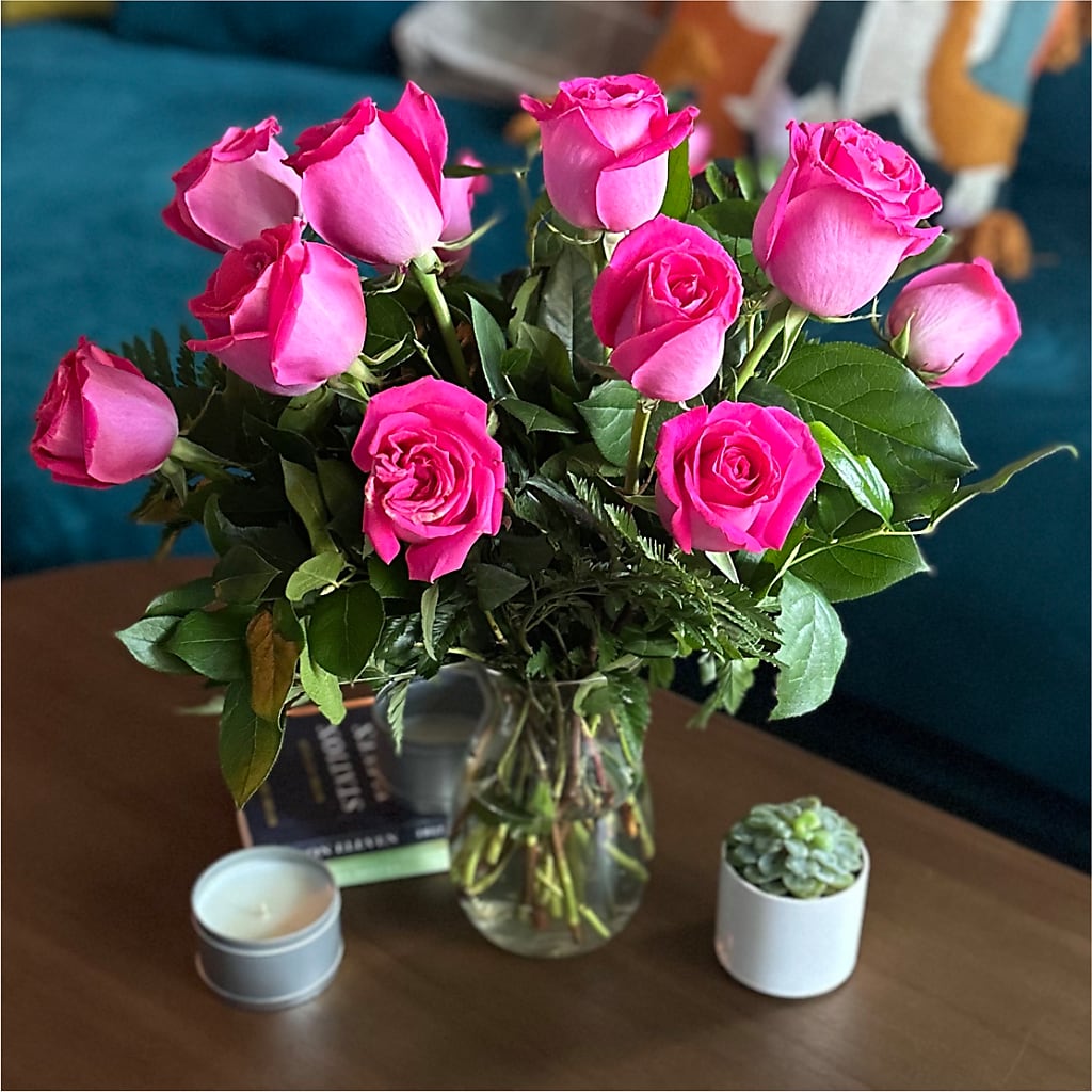Long Stem Pink Rose Bouquet – C & C SENSATIONS, Waynesboro VA