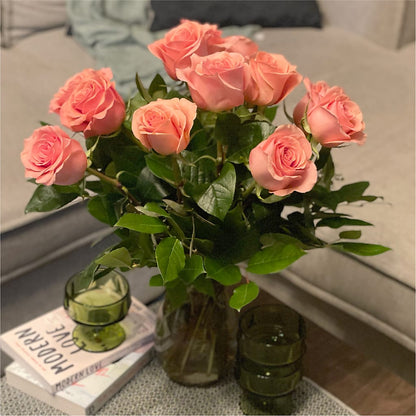 Long Stem Pink Rose Bouquet – C & C SENSATIONS, Waynesboro VA