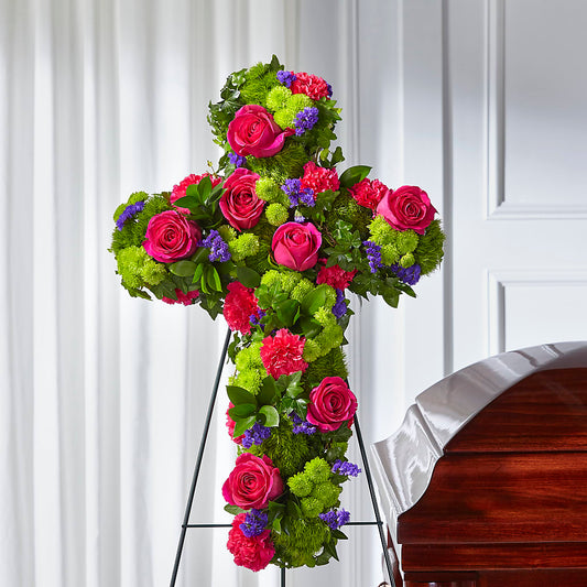 Tribute Rose Floral Cross – C & C SENSATIONS, Waynesboro VA