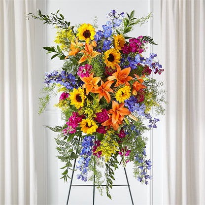 Sunlit Memories Standing Spray (Standard) – C & C SENSATIONS, Waynesboro VA