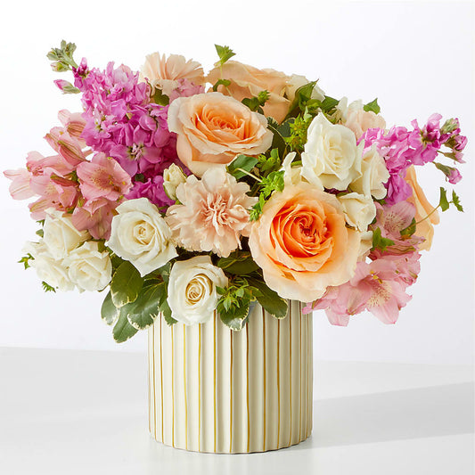Paradise Bouquet with Ivory Vase – C & C SENSATIONS, Waynesboro VA