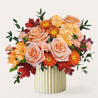 Spiced Latte Bouquet with Ivory Vase – C & C SENSATIONS, Waynesboro VA