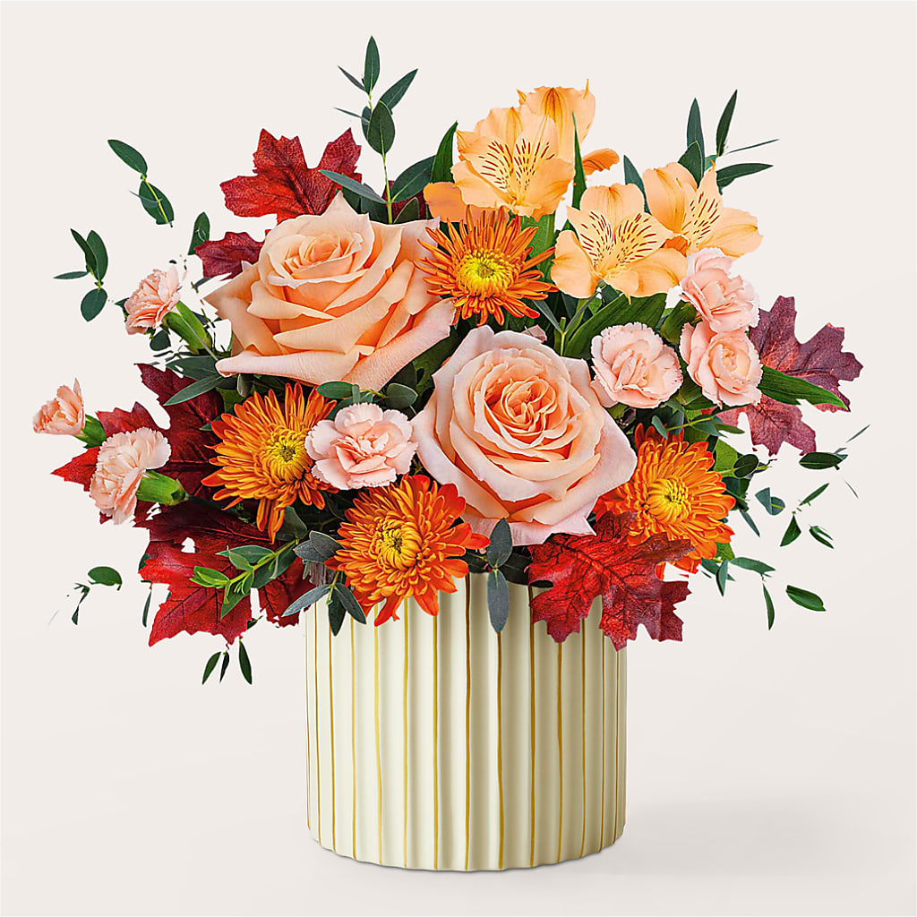Spiced Latte Bouquet with Ivory Vase – C & C SENSATIONS, Waynesboro VA