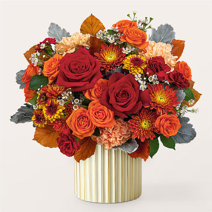 Merlot Bouquet with Ivory Vase – C & C SENSATIONS, Waynesboro VA