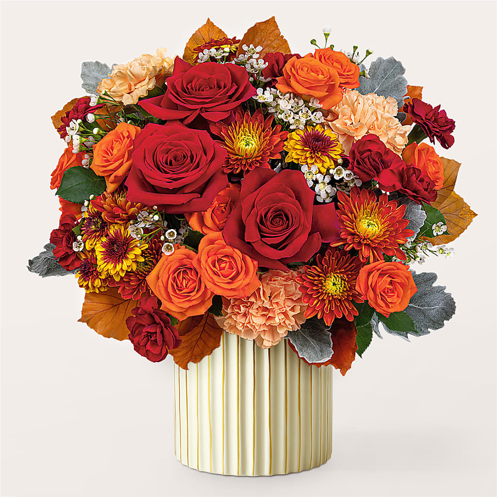 Merlot Bouquet with Ivory Vase – C & C SENSATIONS, Waynesboro VA