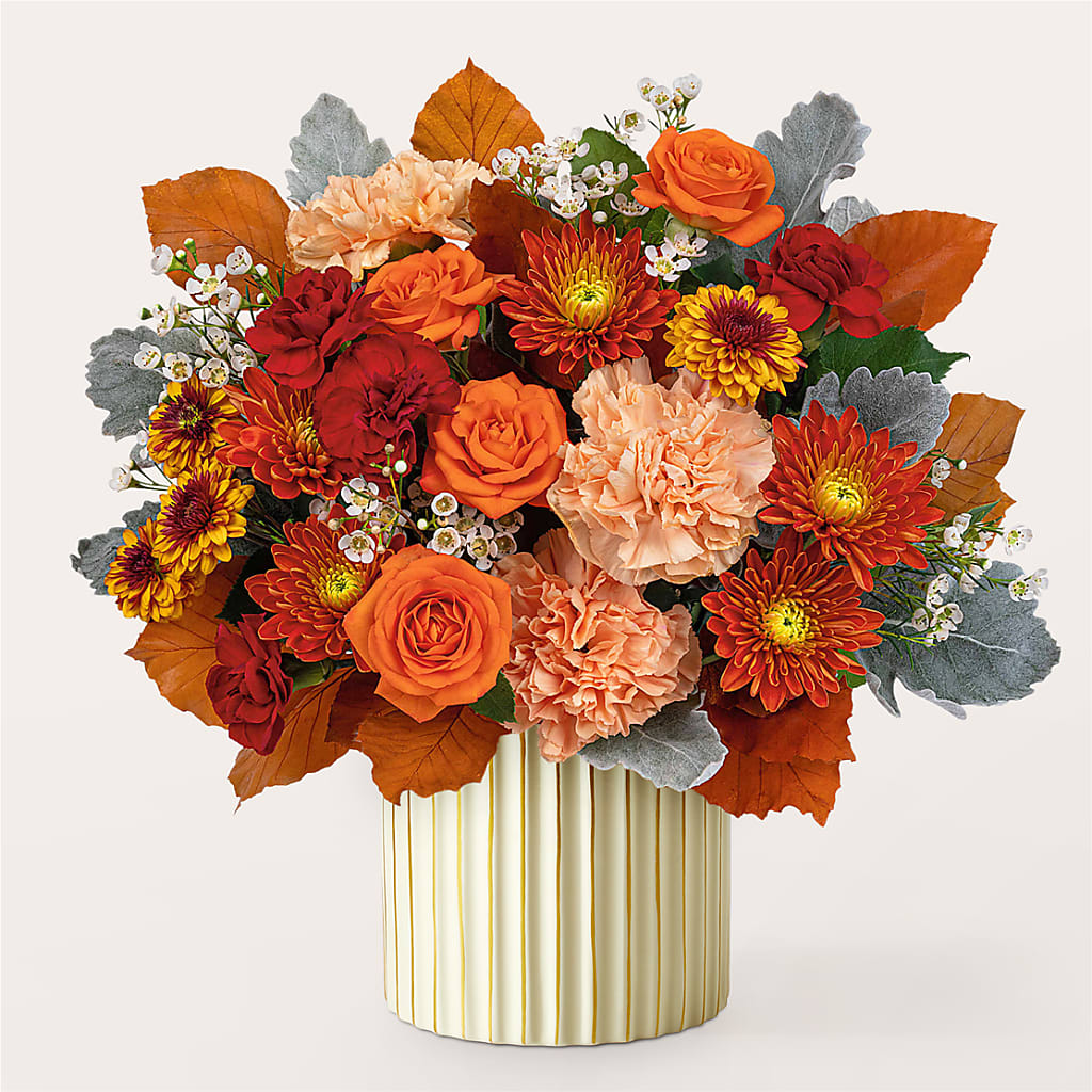 Merlot Bouquet with Ivory Vase – C & C SENSATIONS, Waynesboro VA
