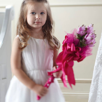 Sparkle Pink Flower Girl Bouquet – C & C SENSATIONS, Waynesboro VA